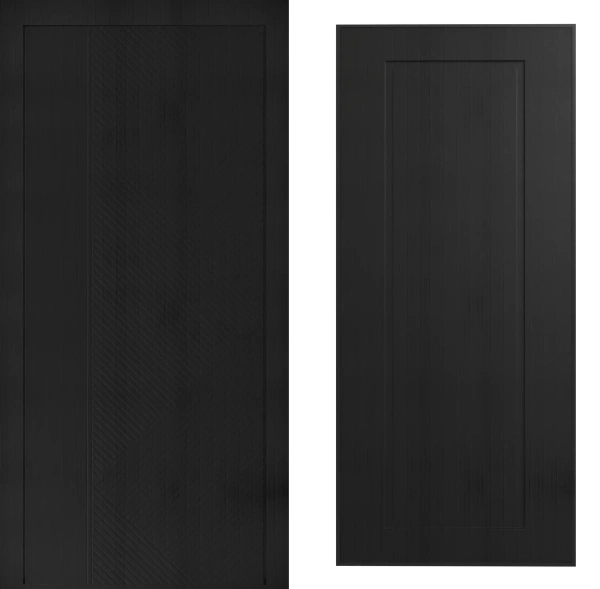 Входные двери Сталлер Comfort 3K ЮП-29 Вудлайн черный - ЮП-1 Вудлайн черный