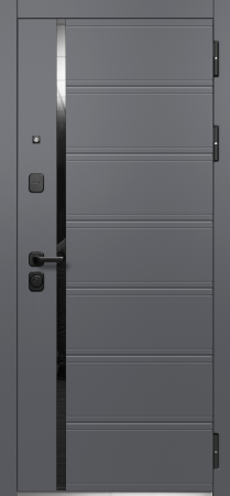 Входные двери Luxor Куб Нео Сатин графит Эмалит белый