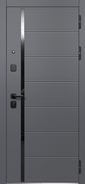 Входные двери Luxor Куб Нео Сатин графит Эмалит белый
