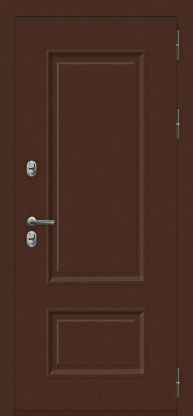 Входные двери M81 ТЕРМО Багет 2 квадрата Муар 8019 - ФЛТ-7 Velluto Bianco AG 700