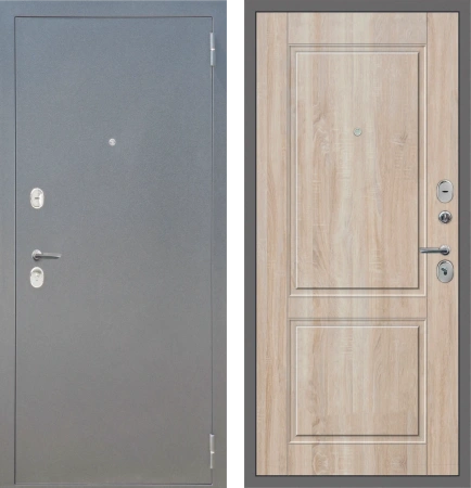 Входные двери M30 металл Букле графит - СБ-1 Дуб Сонома светлый