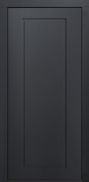 Входные двери Сталлер Comfort 3K ЮП-1 Графит - ЮП-16 (декоративная зеркальная вставка) Бьянко