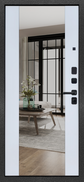 Входные двери M102 ФЛП-97 Velluto Oscure AG 710 - ФЛЗ-32 Velluto Bianco AG 700