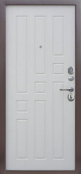 Входные двери Гарда 8 мм Медный антик Белый ясень