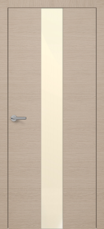 Межкомнатные двери H-4 Lacobel перламутровый лак Дуб французский капучино