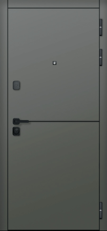 Входные двери Гарда 9 Молдинг Сатин коричневый Эмалит белый