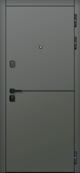 Входные двери Гарда 9 Молдинг Сатин коричневый Эмалит белый