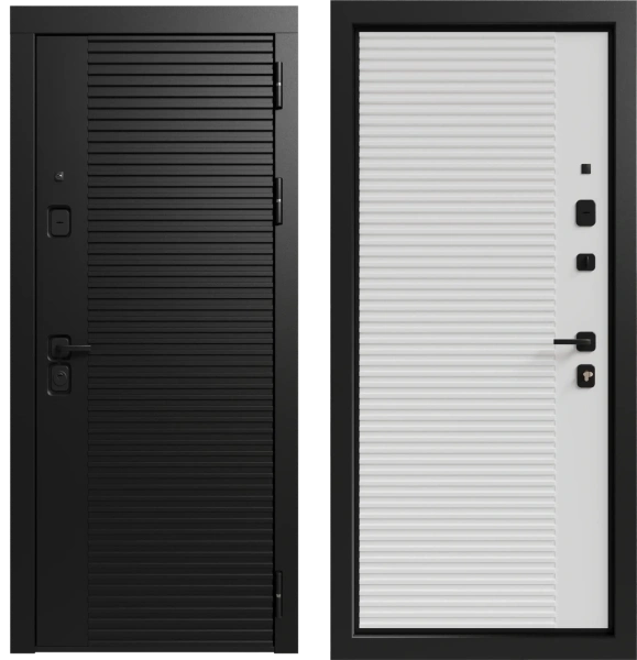 Входные двери Авалон 3К90 ЮР-34 ZB 999-2 Черный кварц - ЮР-34 RAL 9003