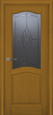 Межкомнатная дверь Лео м. ДО графит с фрезеровкой