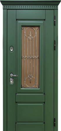 Входные двери Боссика 3К90 ВБ-8(окно) RAL 6028 - ВБ-8(окно) RAL 9003