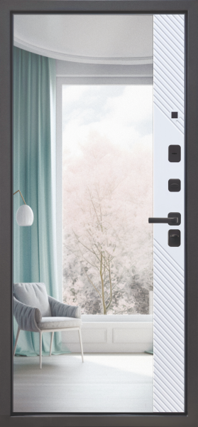 Входные двери M18 ФЛП-26 Velluto Avocado - ФЛЗ-27 Velluto Bianco AG 700