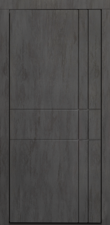 Входные двери Сталлер Comfort 3K ЮП-9 бетон графит - ЮП-15 (декоративная зеркальная вставка) MI38 Санд светлый