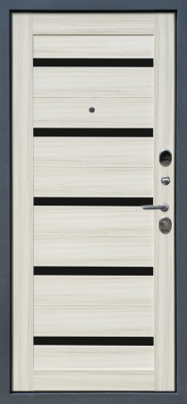 Входные двери M30 металл Букле графит - СБ-1 Сандал белый