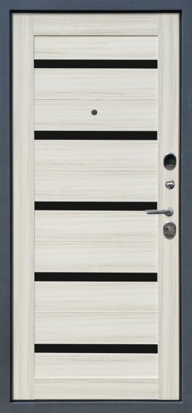 Входные двери M30 металл Букле графит - СБ-1 Сандал белый