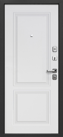 Входные двери Luxor Букле Черный Букле черный Эмалит белый