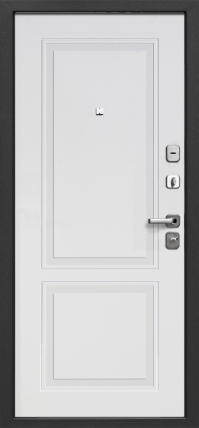 Входные двери Luxor Букле Черный Букле черный Эмалит белый