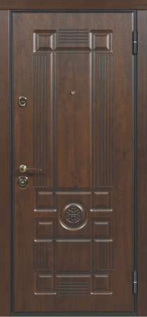 Входные двери Тревизо 3К90 ХФ-14 Дуб темный - ХФ-14 Белый