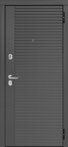 Входные двери Гарда Линии Сатин графит Эмалит белый