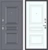 Входные двери M52 с фрезеровкой Букле графит - ФЛ-10 Velluto Bianco AG 700