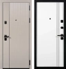 Входные двери Стелс 3К90 вертикаль 2 ЮП-35 Латте (ZB855-2) - ЮП-32 ZB Белый