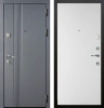 Входные двери Бетолла ЮР25 Бетон тёмный - Без фрезеровки ZB Белый