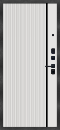 Входные двери M9 ФЛП-39 Черная шагрень - ФЛП-39 Velluto Bianco AG 700