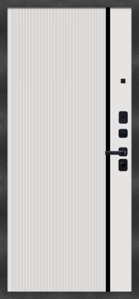 Входные двери M9 ФЛП-39 Черная шагрень - ФЛП-39 Velluto Bianco AG 700