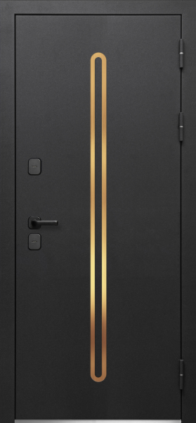 Входные двери Luxor Termo 10 Черная шагрень Эмалит белый