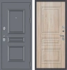 Входные двери M52 с фрезеровкой Букле графит - ФЛ-10 Дуб Сонома светлый