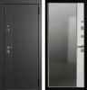 Входные двери TR 2 ЮП-19 ZB 999-2 Черный кварц - ЮП-15 (декоративная зеркальная вставка) ZB Белый