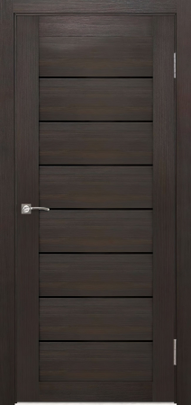 Межкомнатные двери 21S(р) Lacobel черный лак Орех шоколад