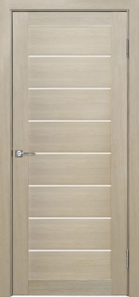 Межкомнатные двери 21S(р) Lacobel белый лак Лиственница крем