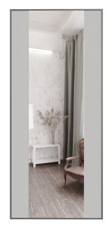 Входные двери Сталлер Comfort 3K ЮП-21 Латте (ZB855-2) - ЮП-16 (декоративная зеркальная вставка) ZB Белый