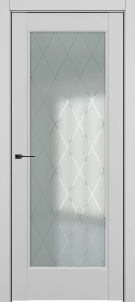 Межкомнатные двери Неаполь ДО Baguette B5 Сатинато с рисунком ромб