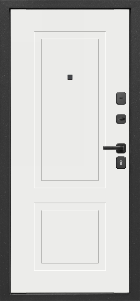 Входные двери Гарда Графит Эмалит белый Графит Эмалит белый