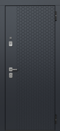 Входные двери TR 8 ЮП-24 ZB 856-2 Грей - ЮП-16 (декоративная зеркальная вставка) ZB Белый