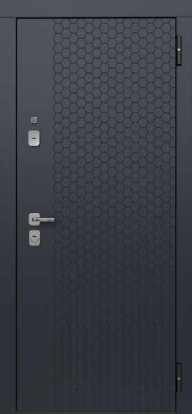 Входные двери TR 8 ЮП-24 ZB 856-2 Грей - ЮП-16 (декоративная зеркальная вставка) ZB Белый