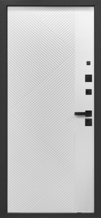 Входные двери 9 см Smart 1 Сатин зеленый Эмалит белый