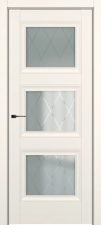 Межкомнатные двери Гранд ДО Baguette B1 Сатинато с рисунком ромб