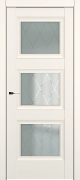 Межкомнатные двери Гранд ДО Baguette B1 Сатинато с рисунком ромб