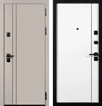 Входные двери Молден 3К90 вертикаль 1 ЮП-32 Латте (ZB855-2) - ЮП-31 ZB Белый