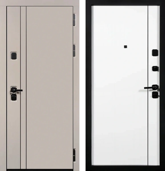 Входные двери Молден 3К90 вертикаль 1 ЮП-32 Латте (ZB855-2) - ЮП-31 ZB Белый