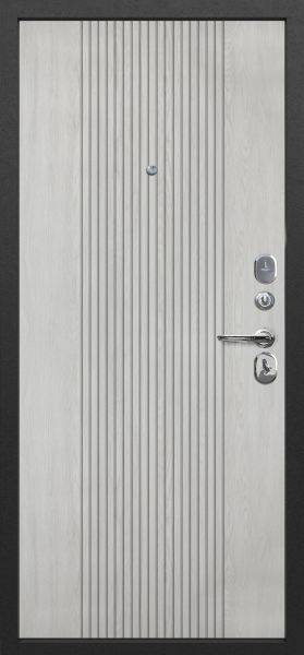 Входные двери Nova серебро Антик серебро Белый ясень