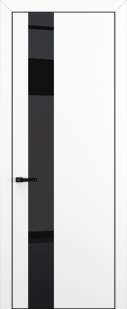 Межкомнатные двери Квалитет К3 Lacobel Black Classic Белый матовый