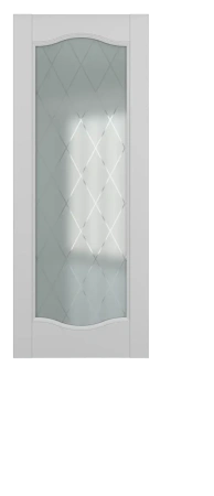 Межкомнатная дверь Неаполь ДО Baguette B5.2 Сатинато с рисунком ромб