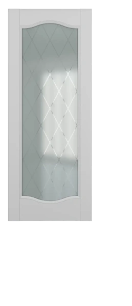 Межкомнатная дверь Неаполь ДО Baguette B5.2 Сатинато с рисунком ромб