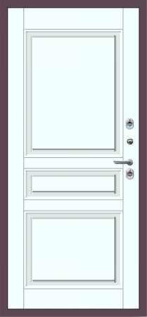 Входные двери M21 ТЕРМО металл Букле опал - ФЛТ-2 Velluto Bianco AG 700