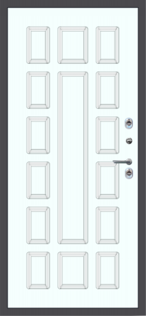 Входные двери M64 ТЕРМО штамп шоколад Букле графит - ФЛТ-6 Velluto Bianco AG 700