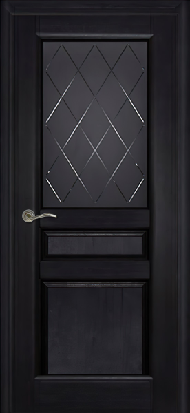 Межкомнатные двери Валенсия м. ДО графит с фрезеровкой