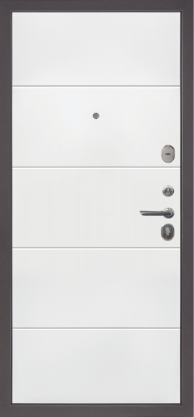 Входные двери M28 металл Букле графит - ФЛ-22 Velluto Bianco AG 700